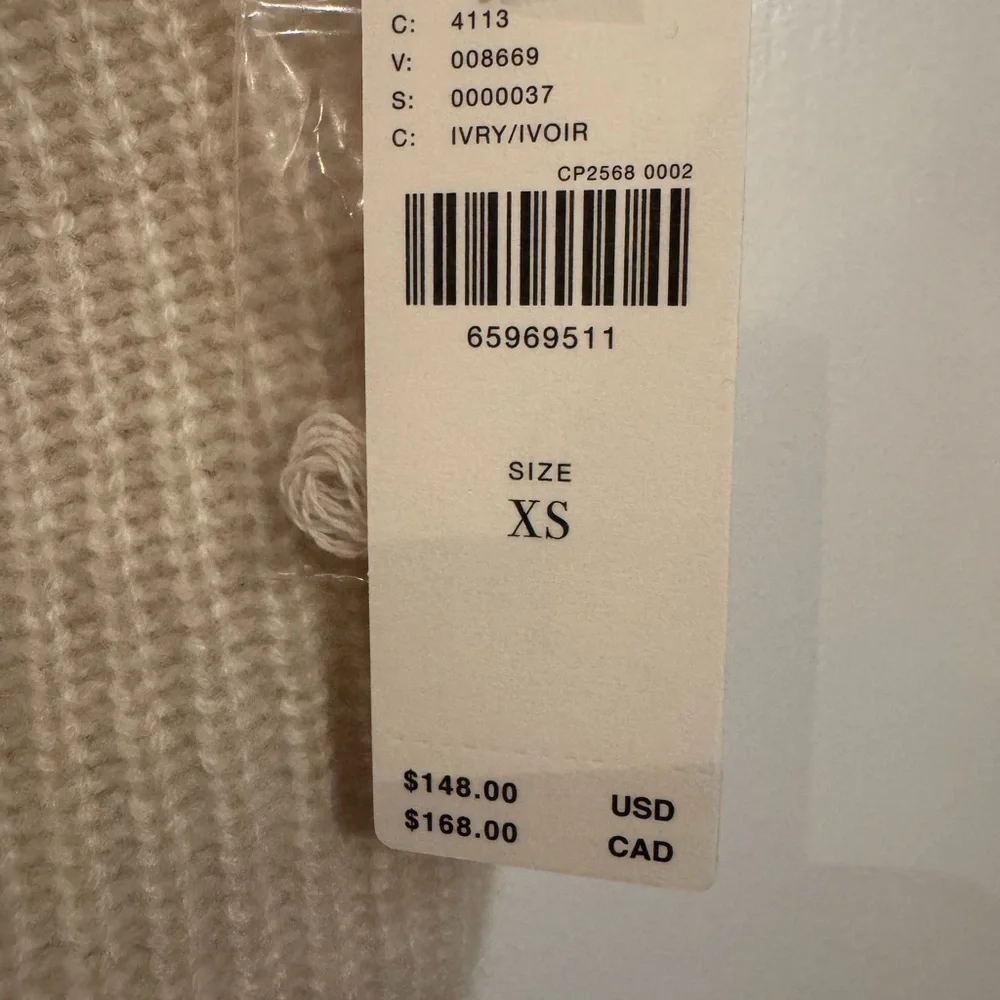 NWT Anthropologie Enza Cashmere Poncho Sweater Vest XS - Picture 5 of 6